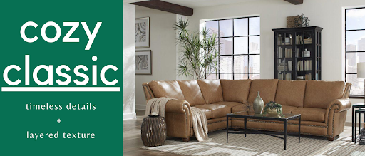 Take your Chattanooga interior design in a cozy classic direction with pieces like this sofa from Omnia Leather.