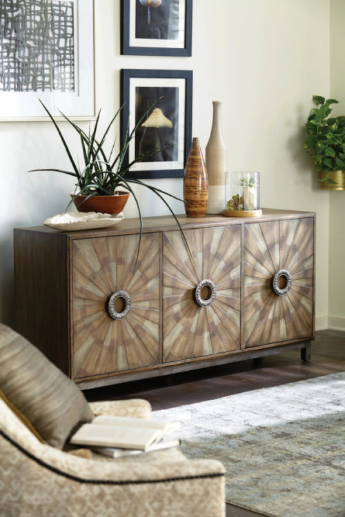 This entertainment console by Hammary adds the perfect touch for home decor in any room of the house.