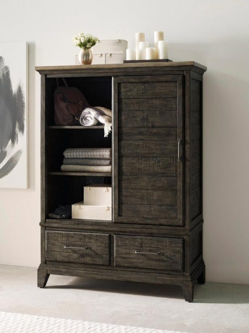 Space saving furniture door chest for the bedroom.