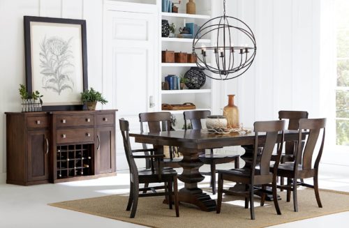 American handmade home furniture dining room set.