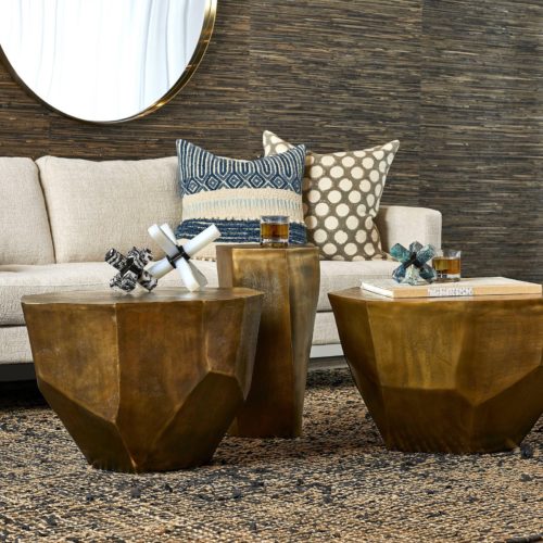 Two decorative coffee tables by Uttermost for the living room.