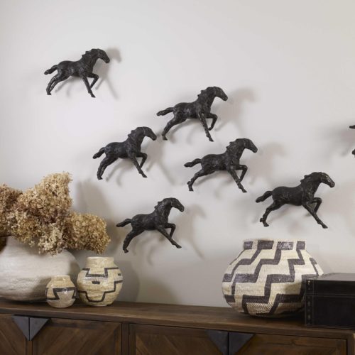 Interior design horse stampede wall decor by Uttermost