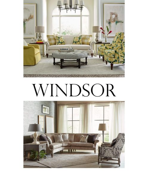 Windsor sofas and sectionals displayed in a living room by Kincaid